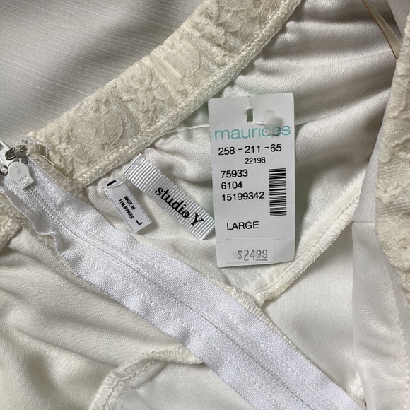 White Strapless Top - Picture 5 of 6